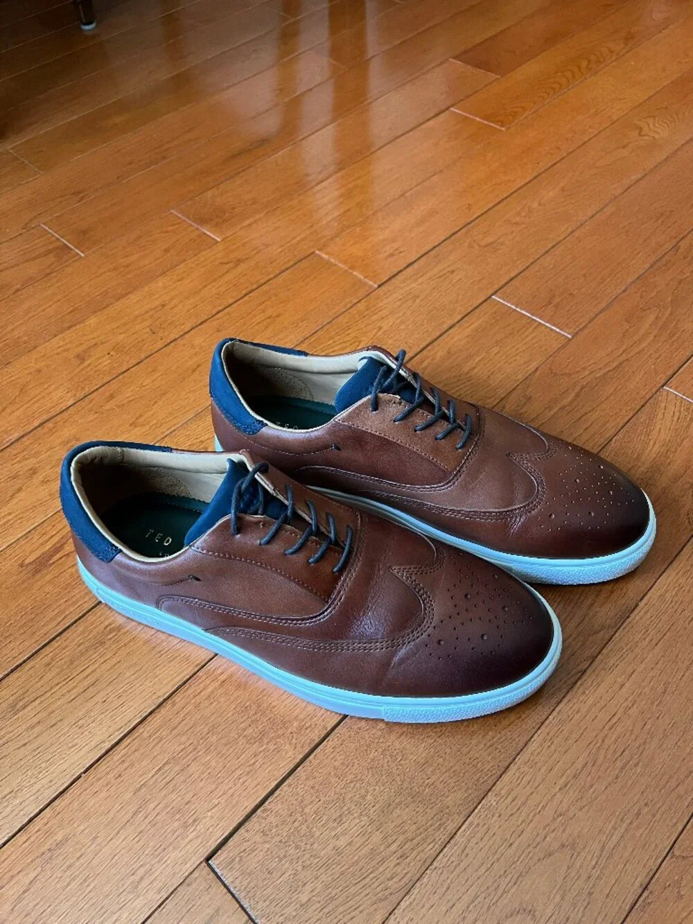 Ted Baker London Dentton 2 Leather Brogue Hybrid Lace Ups (color: cognac)